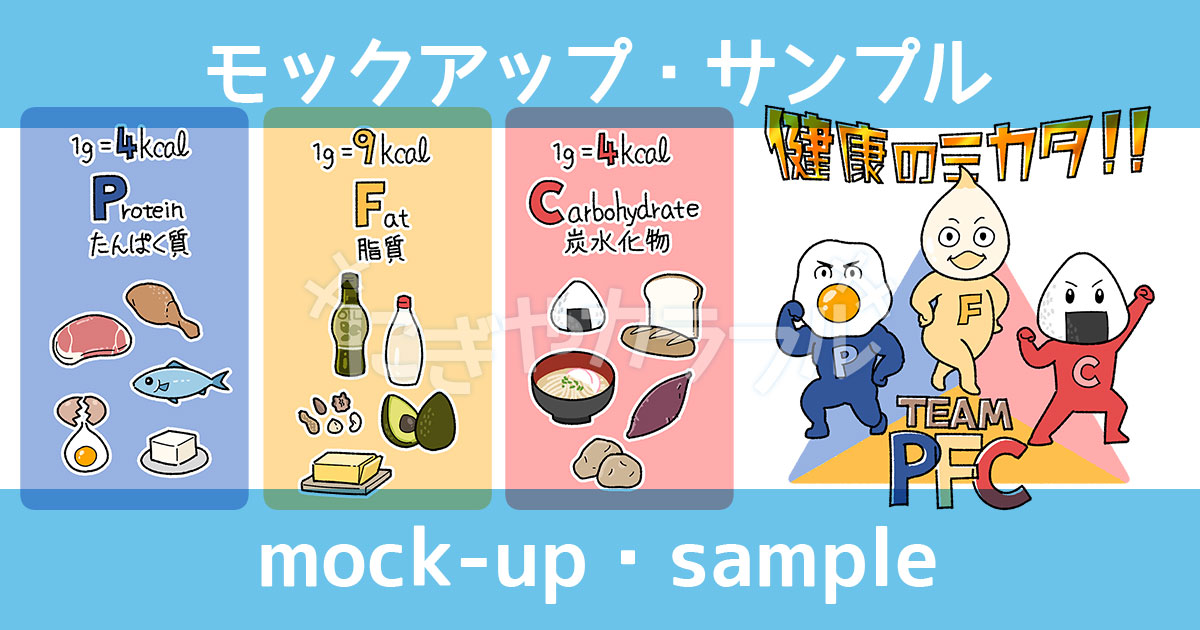 PFCバランスのサンプルイラスト